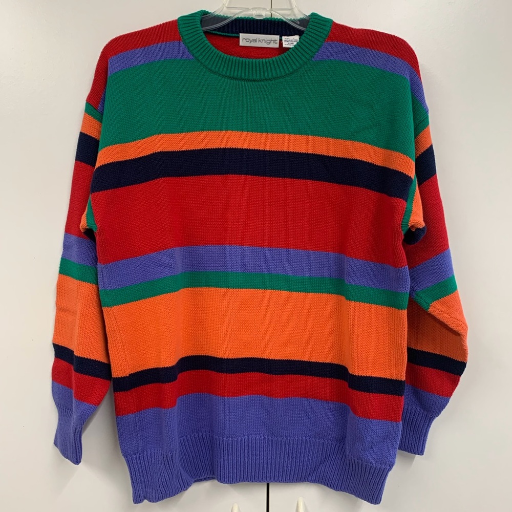 Vintage Royal Knight Men’s Cotton Crewneck Sweater - sz L